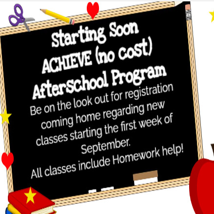 Starting Soon Achieve (no cost) Afterschool Program